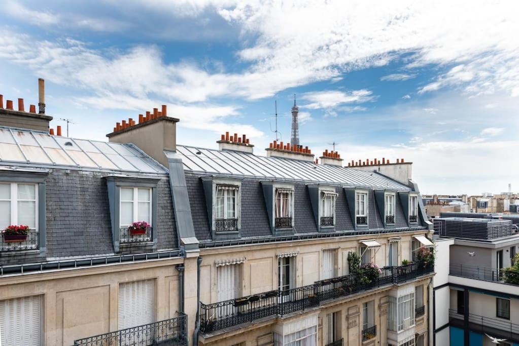 Appartement Vue Tour Eiffel Paris Extérieur photo